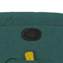 vidaXL sötétzöld szövet dönthető masszázsfotel