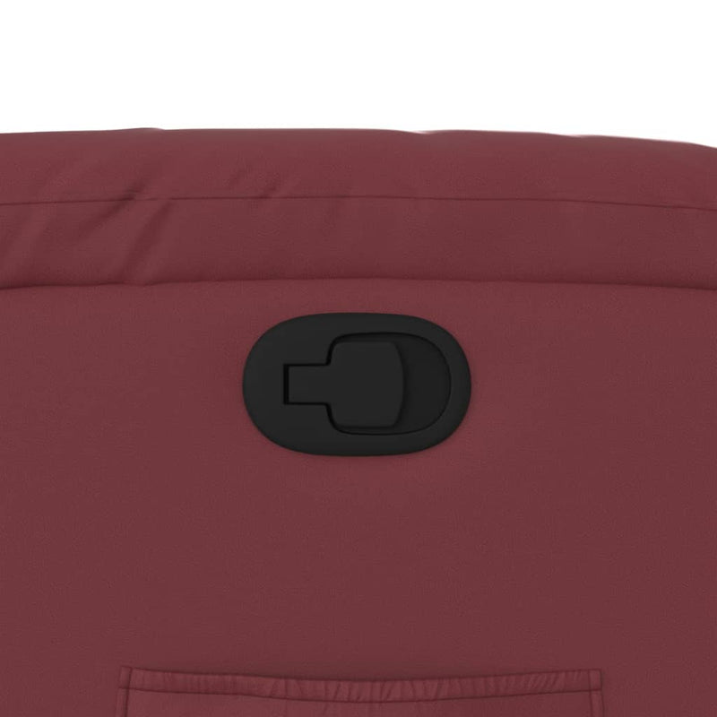 vidaXL bordó műbőr dönthető fotel