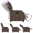 vidaXL barna műbőr dönthető masszázsfotel