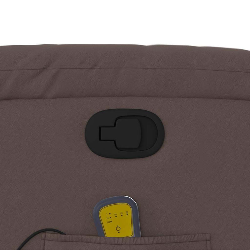 vidaXL barna műbőr dönthető masszázsfotel