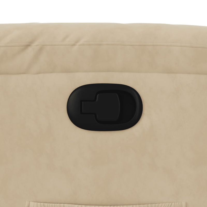 vidaXL krémszínű mikroszálas szövet dönthető fotel