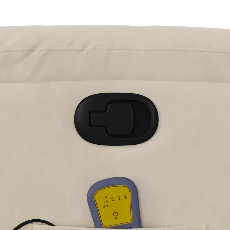 vidaXL bézs mikroszálas szövet dönthető masszázsfotel