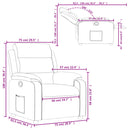 vidaXL világosszürke szövet dönthető fotel