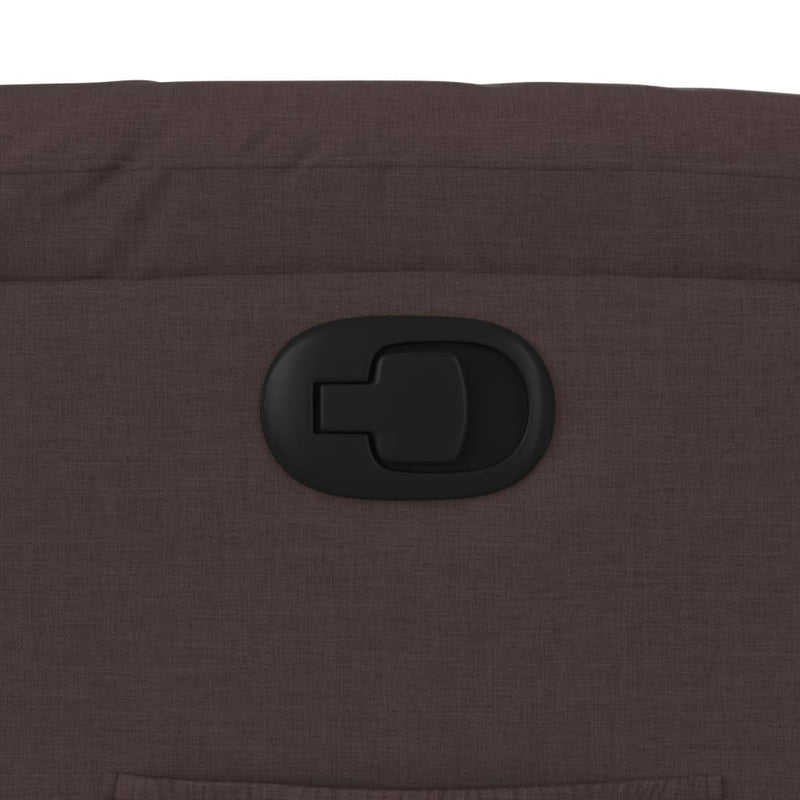 vidaXL sötétbarna szövet dönthető fotel