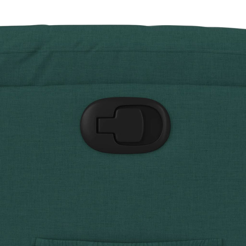 vidaXL sötétzöld szövet dönthető fotel