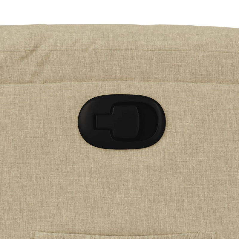 vidaXL krémszínű szövet dönthető fotel