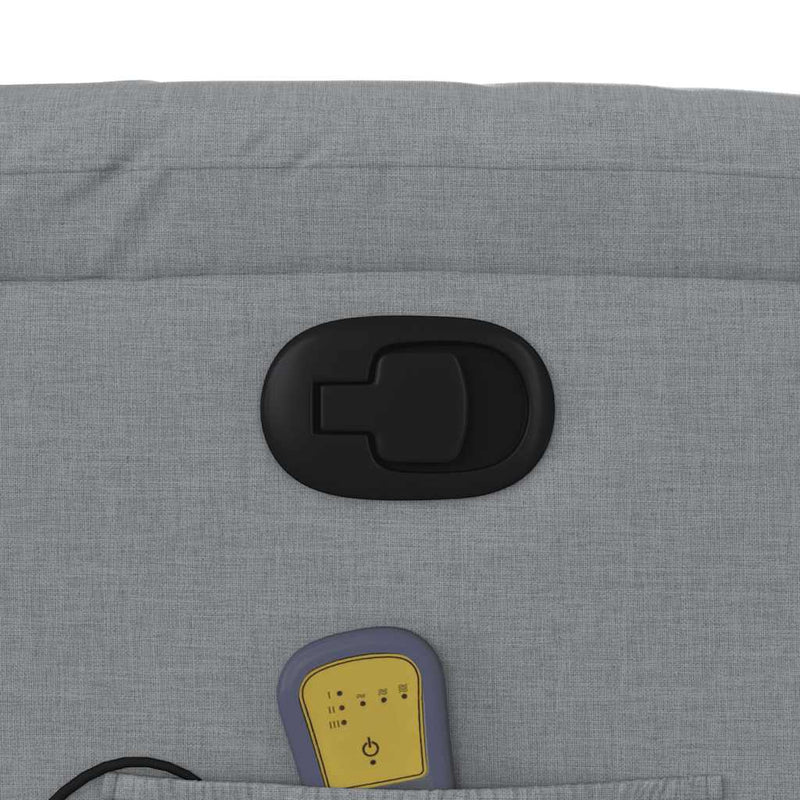 vidaXL világosszürke szövet dönthető masszázsfotel