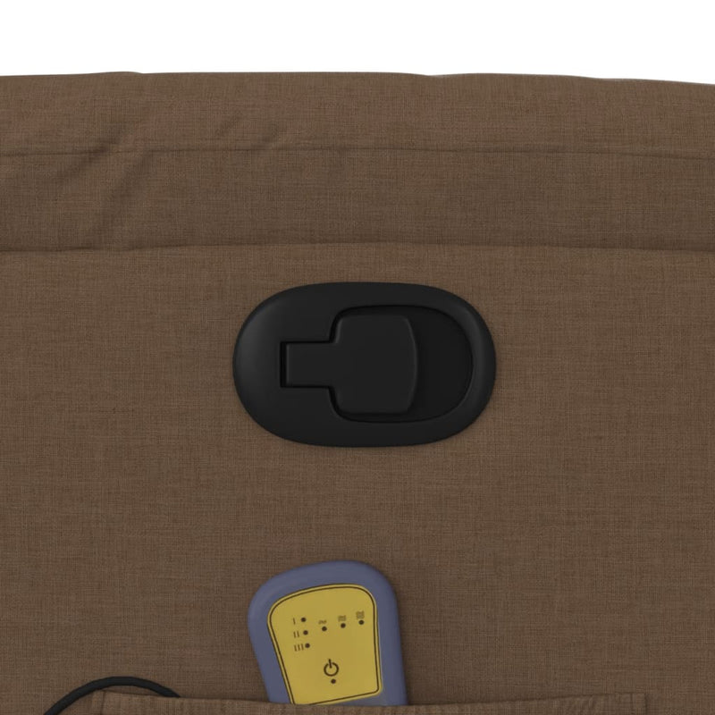 vidaXL barna szövet dönthető masszázsfotel