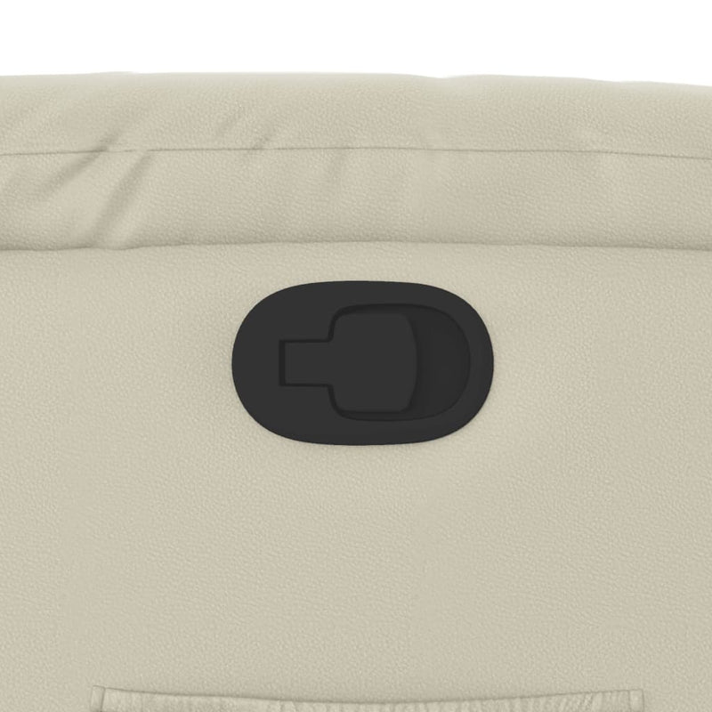 vidaXL krémszínű műbőr dönthető fotel