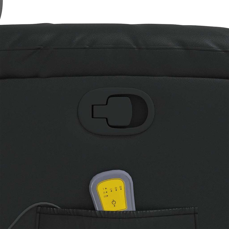 vidaXL fekete műbőr dönthető masszázsfotel