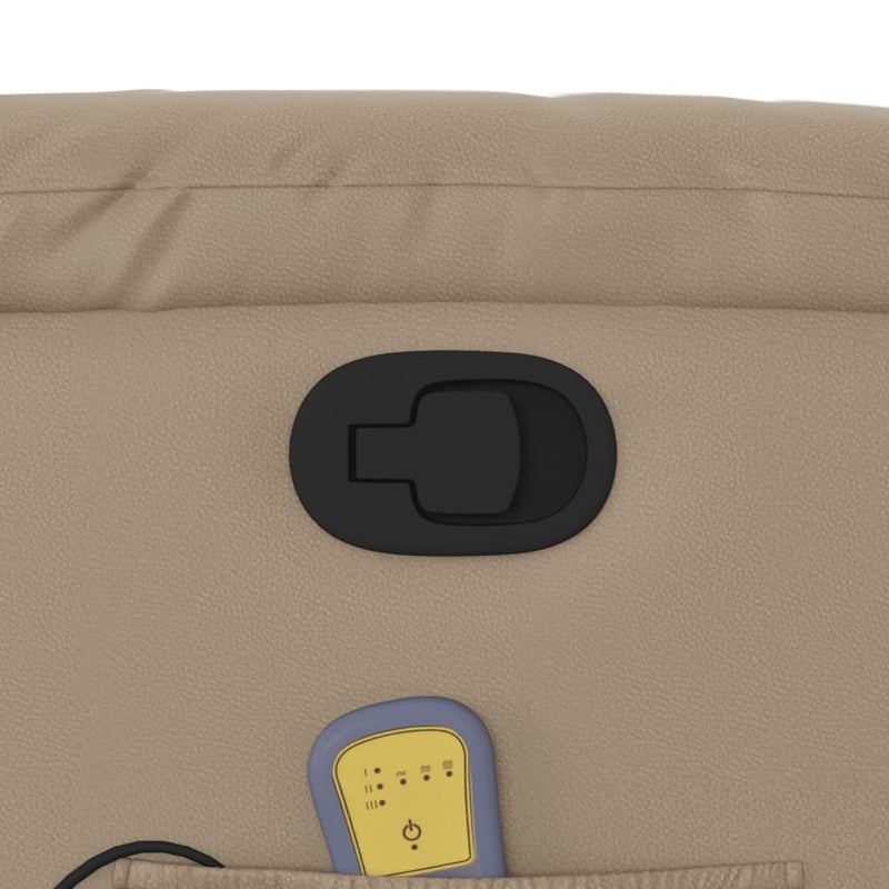 vidaXL kávészínű műbőr dönthető masszázsfotel