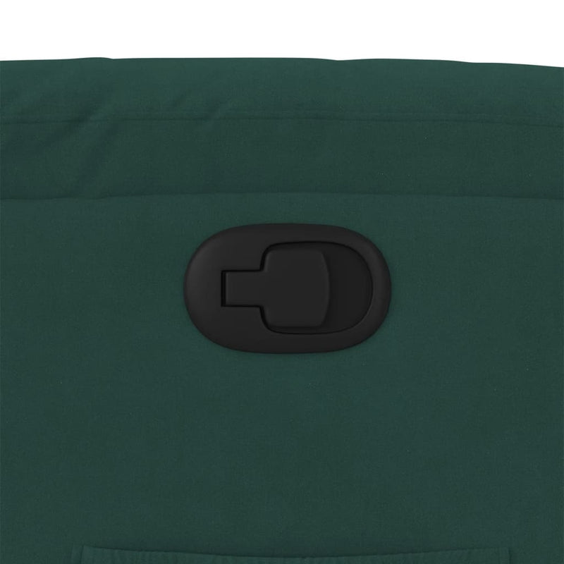 vidaXL sötétzöld bársony dönthető fotel