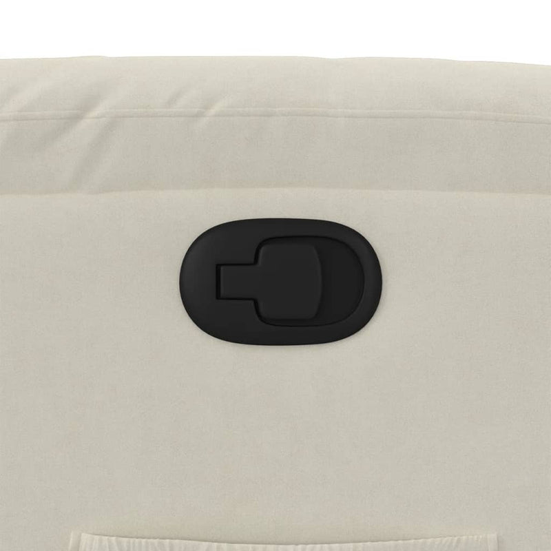 vidaXL krémszínű bársony dönthető fotel