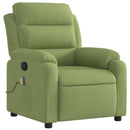vidaXL világoszöld bársony dönthető masszázsfotel