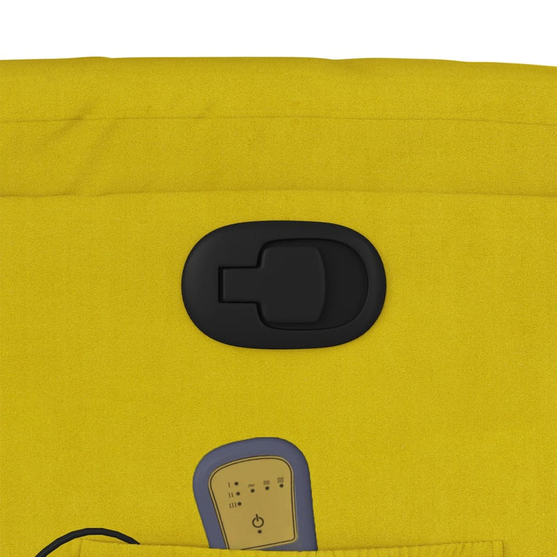 vidaXL sárga bársony dönthető masszázsfotel