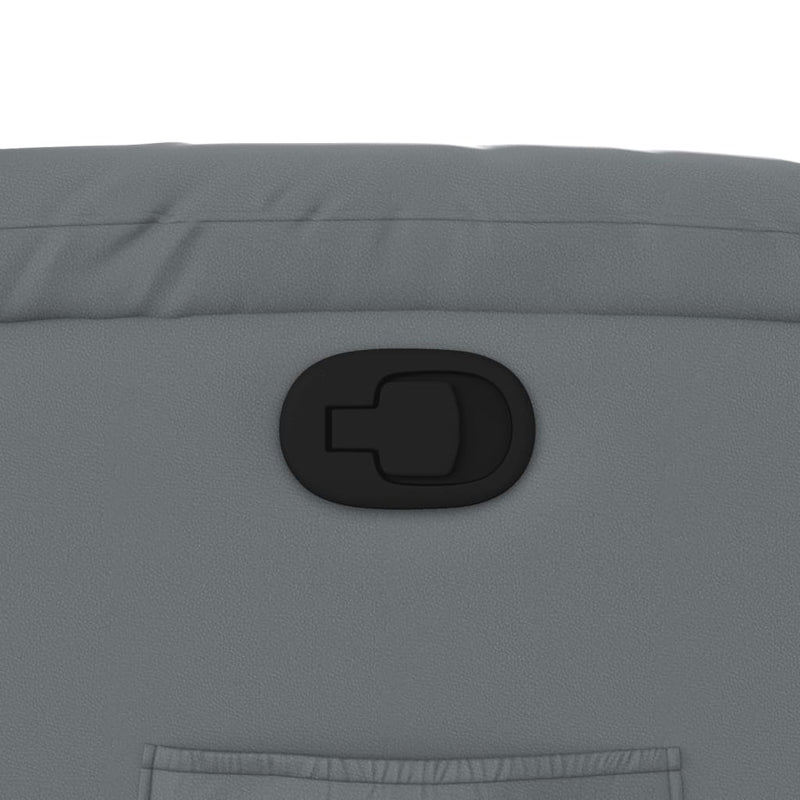 vidaXL szürke műbőr dönthető fotel