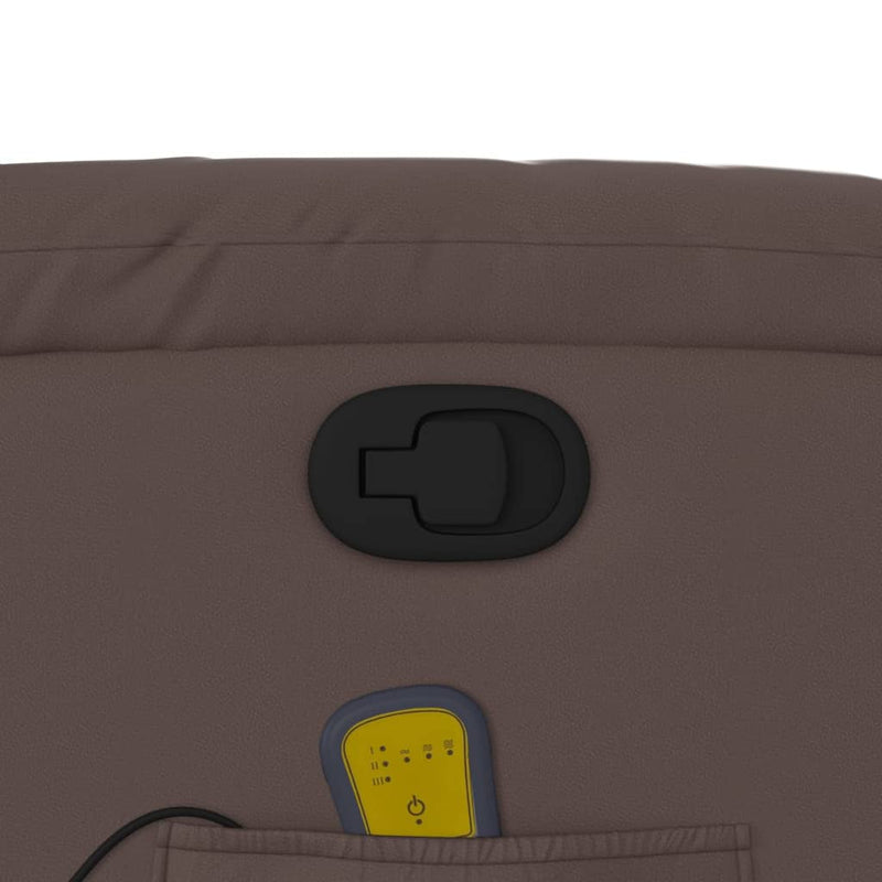 vidaXL barna műbőr dönthető masszázsfotel