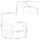 vidaXL sötétszürke szövet dönthető fotel