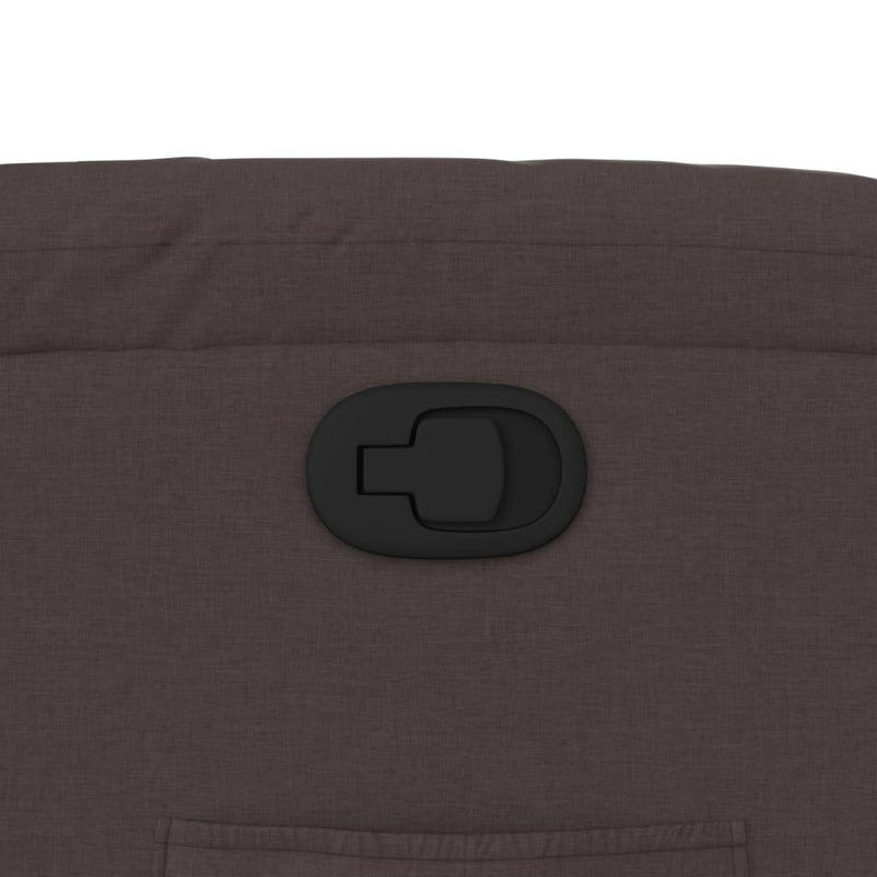 vidaXL sötétbarna szövet dönthető fotel