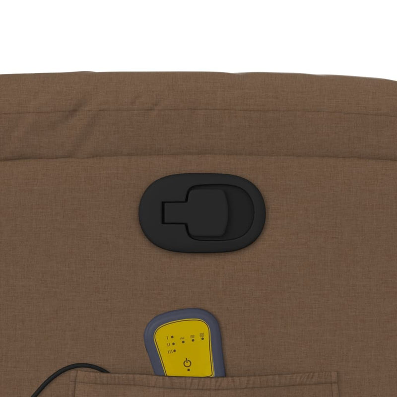 vidaXL barna szövet dönthető masszázsfotel