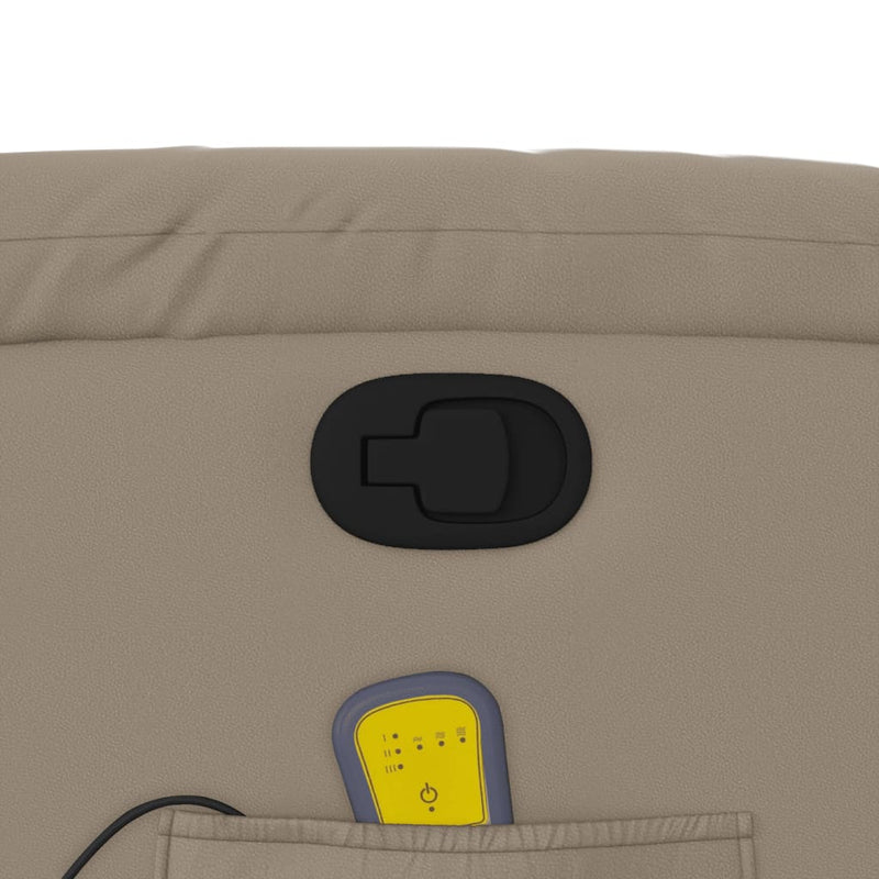 vidaXL kávészínű műbőr dönthető masszázsfotel