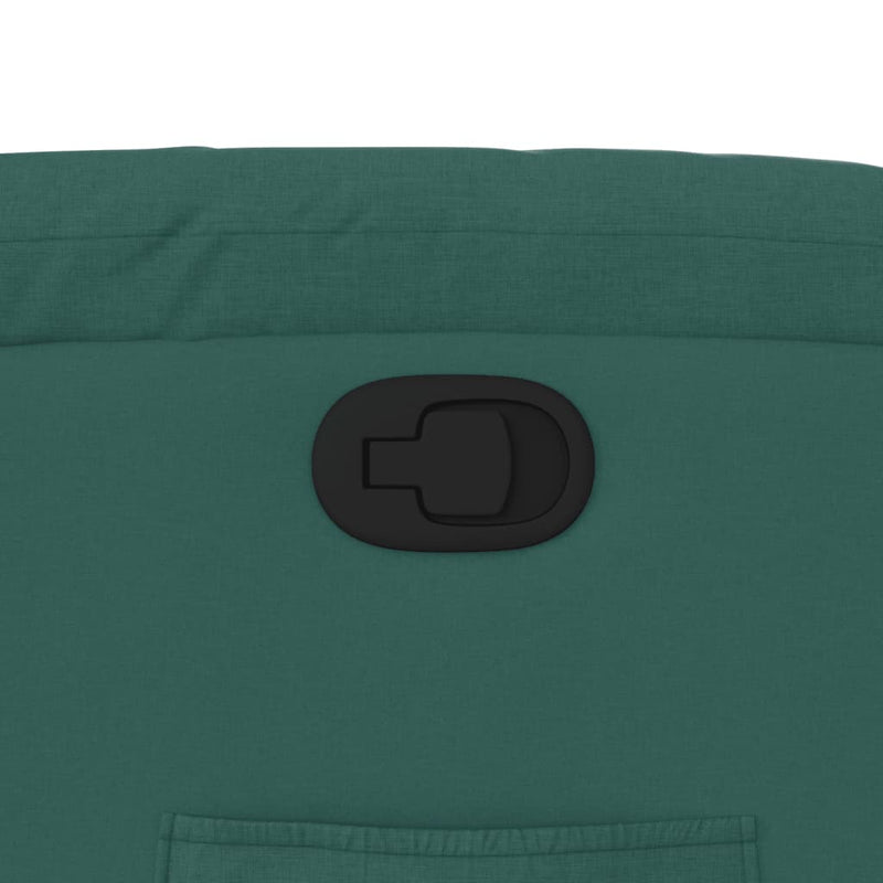 vidaXL sötétzöld szövet dönthető fotel