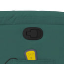 vidaXL sötétzöld szövet dönthető masszázsfotel