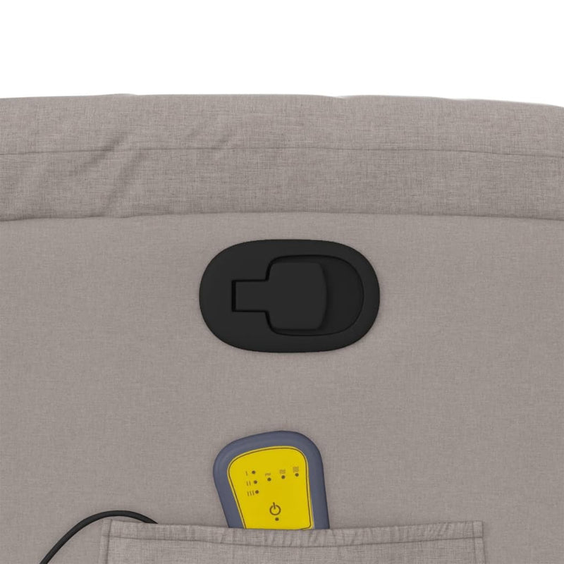 vidaXL tópszínű szövet dönthető masszázsfotel