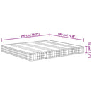vidaXL Bonnell rugós matrac közepes méretű 180 x 200 cm