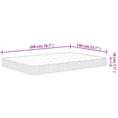 vidaXL Bonnell rugós matrac közepes méretű 140 x 200 cm