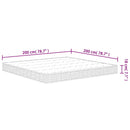 vidaXL Bonnell rugós matrac közepes méretű 200 x 200 cm king size