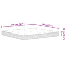 vidaXL Bonnell rugós matrac közepes méretű 180 x 200 cm