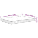 vidaXL közepes zsebrugós matrac 140 x 200 cm