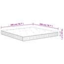 vidaXL közepes zsebrugós matrac 200 x 200 cm