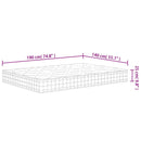 vidaXL közepes keménységű zsebrugós matrac 140 x 190 cm