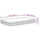 vidaXL közepes Bonnell rugós matrac 100x200 cm