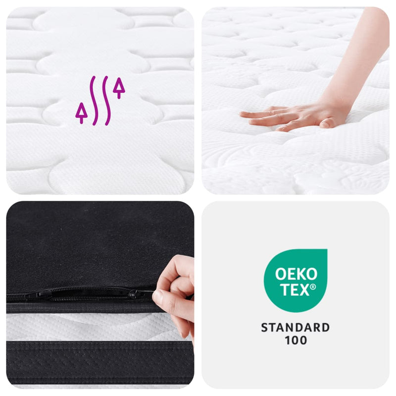 vidaXL közepes Bonnell rugós matrac 90x200 cm