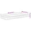 vidaXL közepesen puha habmatrac 80x200 cm