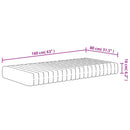 vidaXL közepesen puha habmatrac gyerekeknek 80 x 160 cm