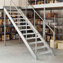 vidaXL horganyzott acél rácsos lépcsőfok 100 x 24 x 7 cm