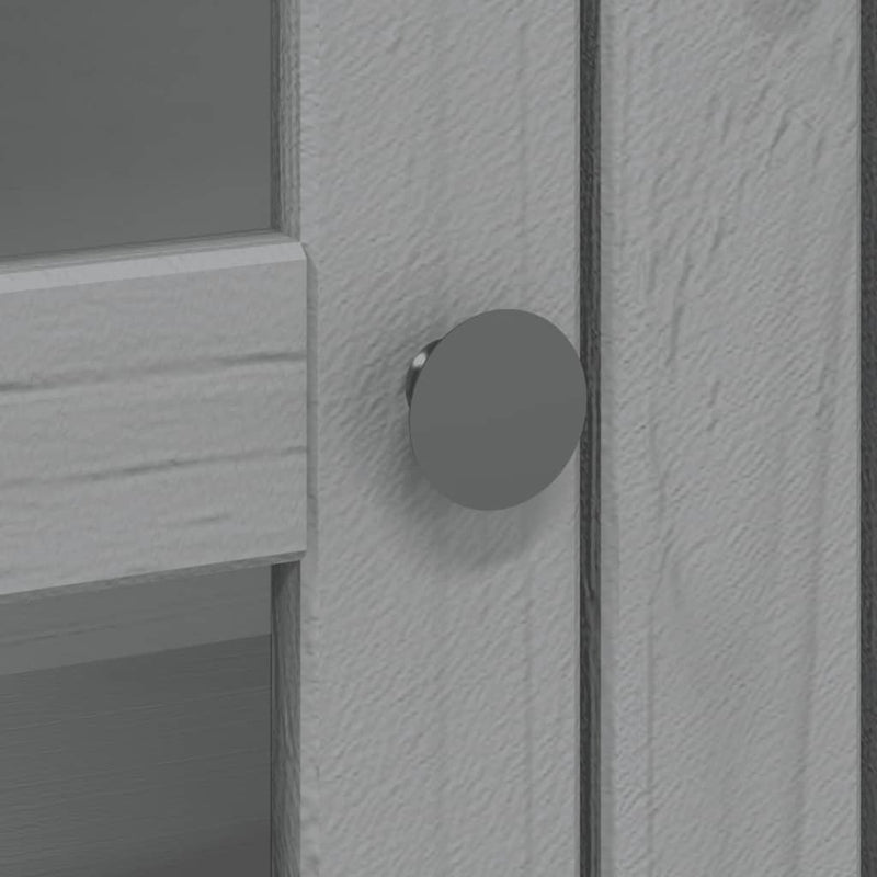 vidaXL BODO szürke tömör fenyőfa magasszekrény 115,5x43x200,5 cm