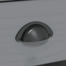 vidaXL BODO szürke tömör fenyőfa magasszekrény 115,5x43x200,5 cm