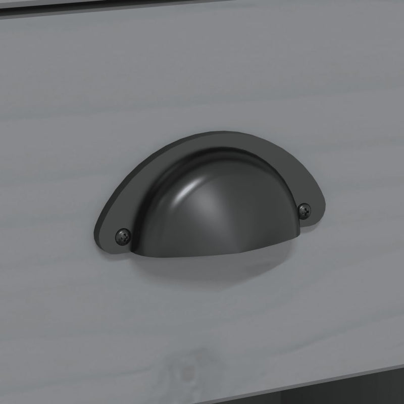 vidaXL BODO szürke tömör fenyőfa magasszekrény 115,5x43x200,5 cm