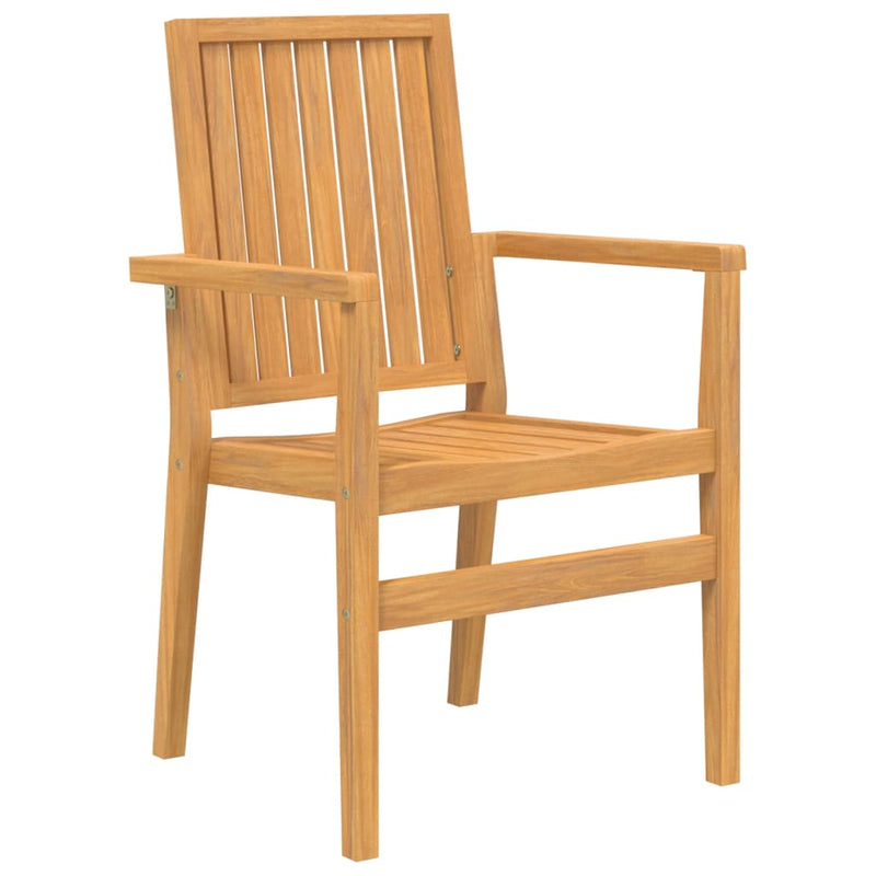 vidaXL 4 db tömör tíkfa rakásolható kerti szék 56,5 x 57,5 x 91 cm