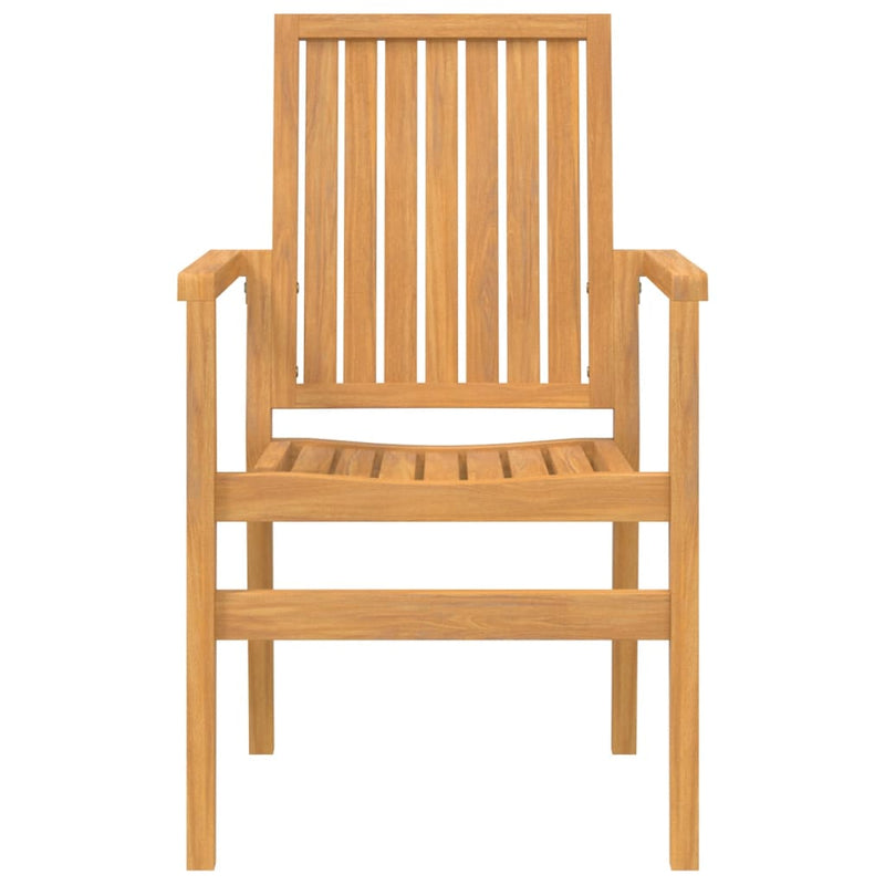 vidaXL 8 db rakásolható tömör tíkfa kerti szék 56,5 x 57,5 x 91 cm