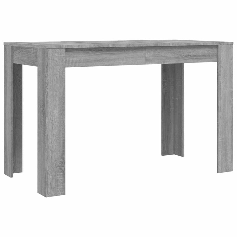 vidaXL szürke tölgyszínű szerelt fa étkezőasztal 120 x 60 x 76 cm