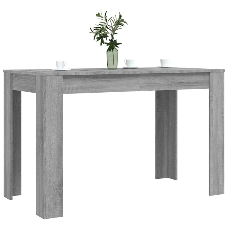 vidaXL szürke tölgyszínű szerelt fa étkezőasztal 120 x 60 x 76 cm