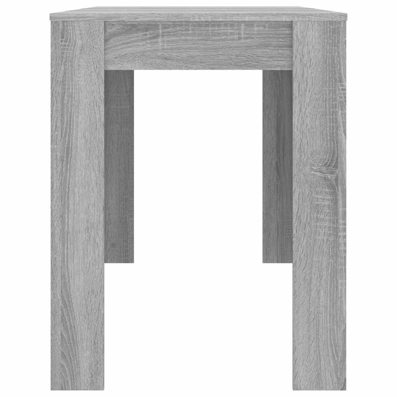 vidaXL szürke tölgyszínű szerelt fa étkezőasztal 120 x 60 x 76 cm