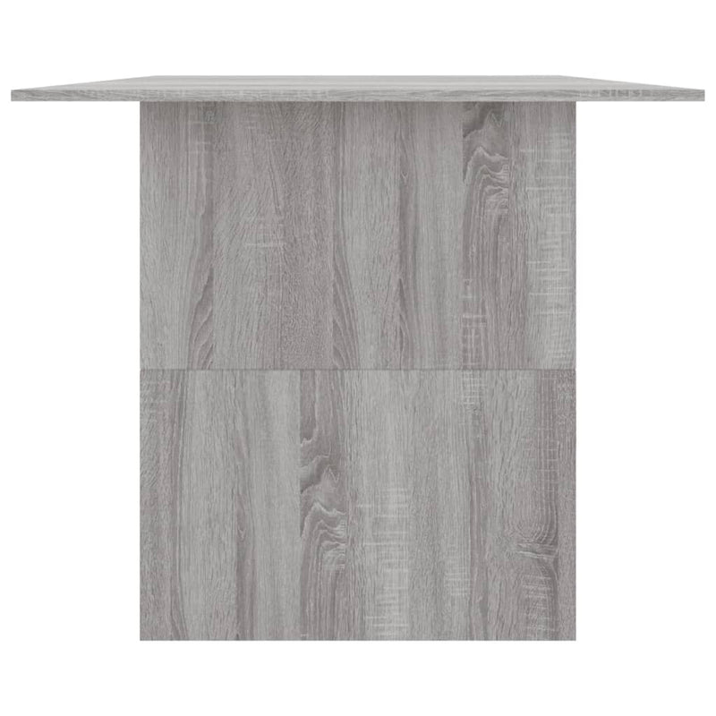 vidaXL szürke sonoma színű szerelt fa étkezőasztal 180 x 90 x 76 cm