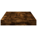 vidaXL 4 db füstös tölgy színű szerelt fa fali polc 40 x 10 x 1,5 cm